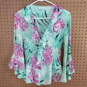 Y2K Jaipur top small crinkle and ruffles